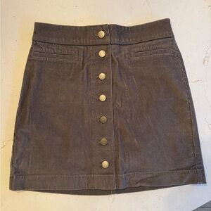 Aritzia Wilfred Free Corduroy Button-Front Mini Skirt - Brown Women’s 2